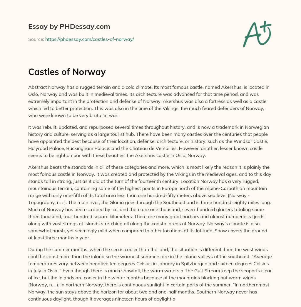 Castles of Norway essay