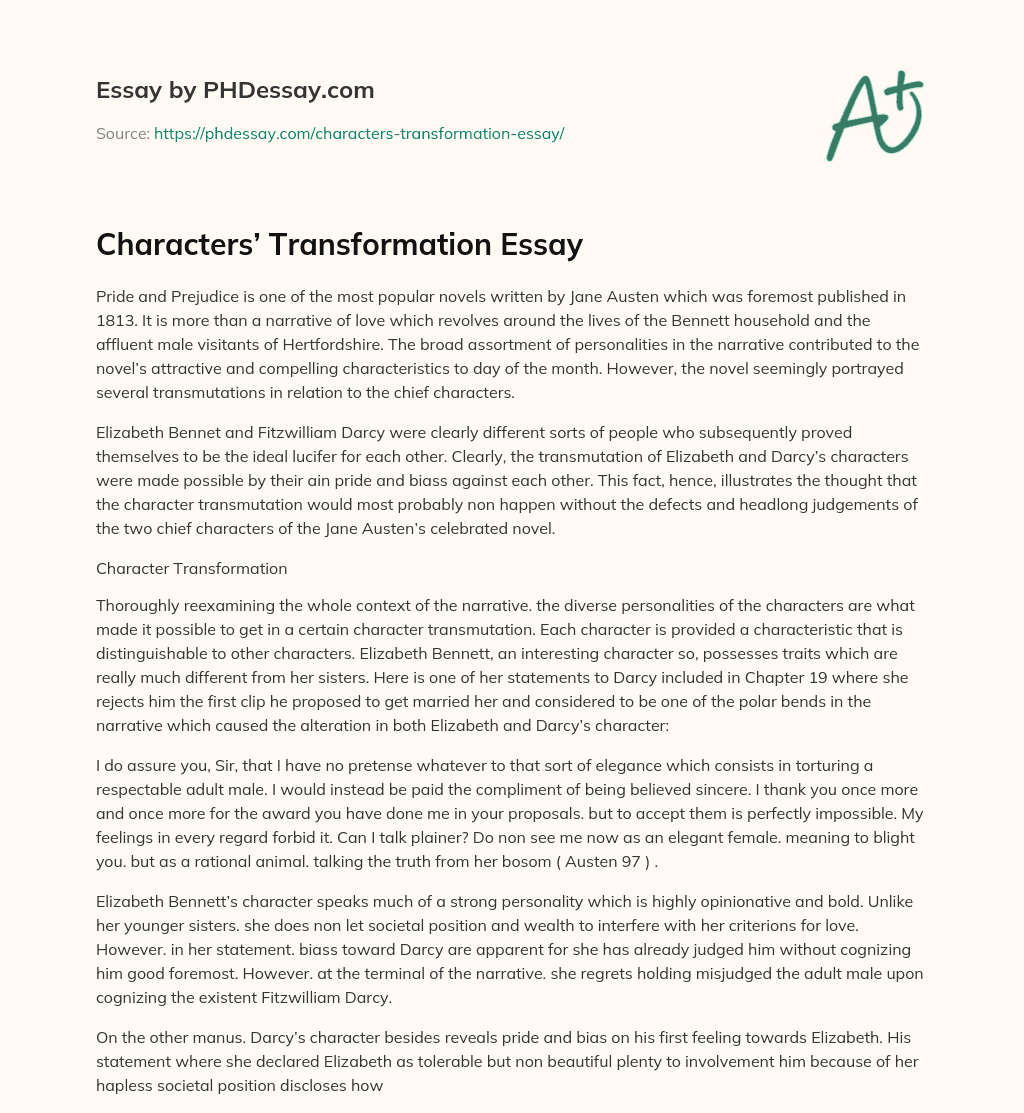 character change essay