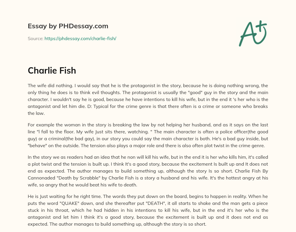 Charlie Fish essay