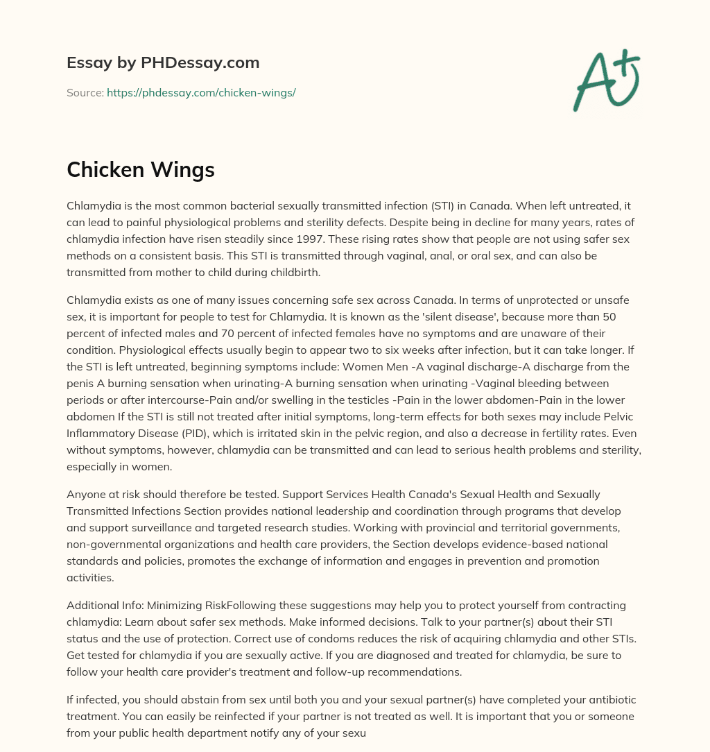 Chicken Wings essay