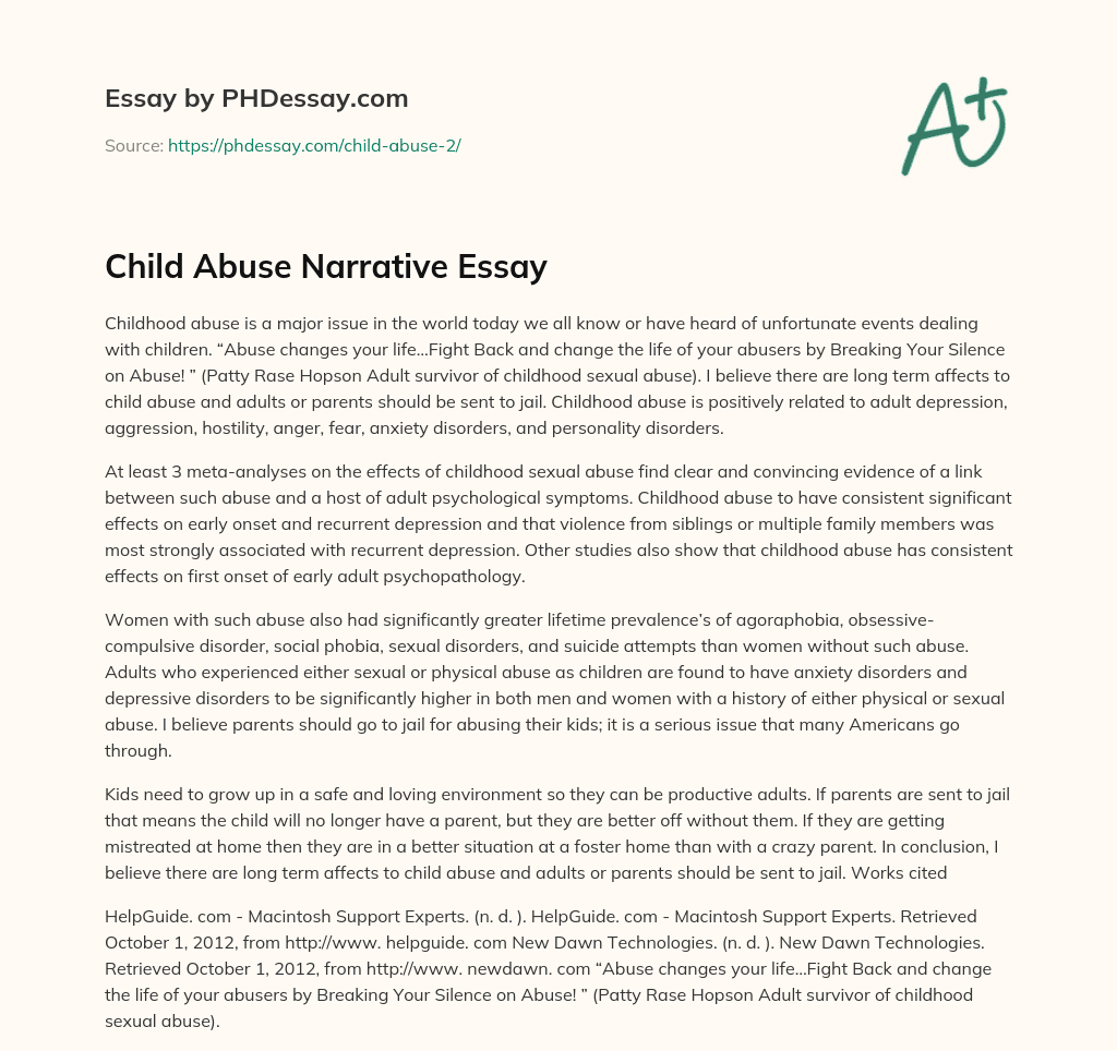 child abuse essay pdf