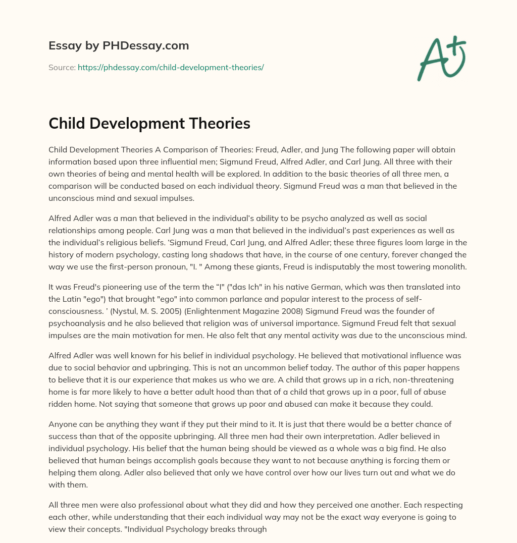 Child Development Theories essay