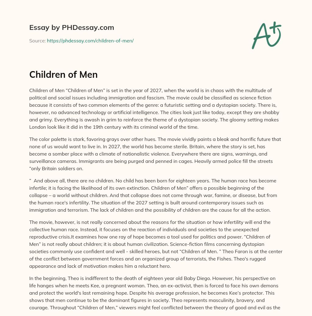 Children of Men essay