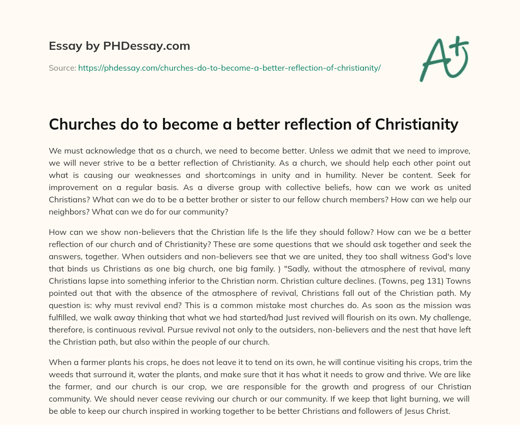 belief of christianity essay