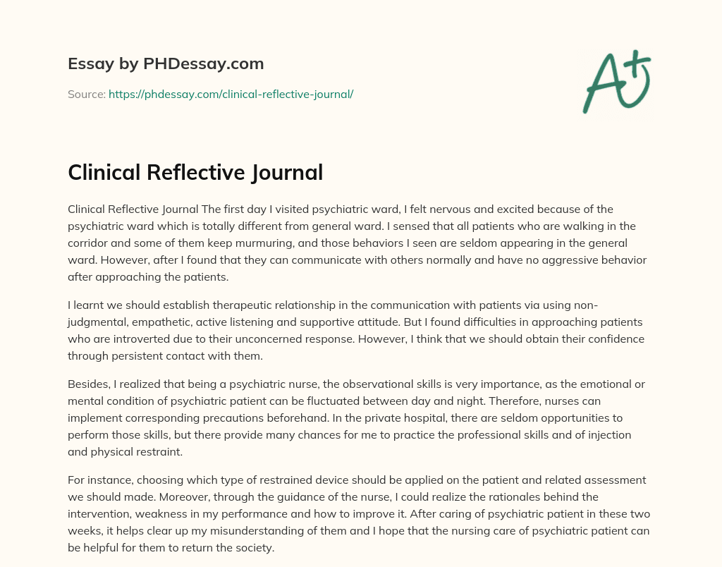 reflective writing in undergraduate clinical nursing education a literature review