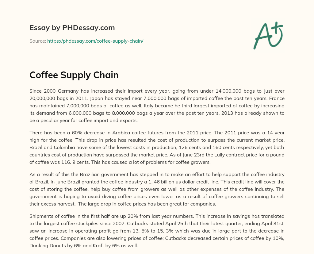 Coffee Supply Chain essay