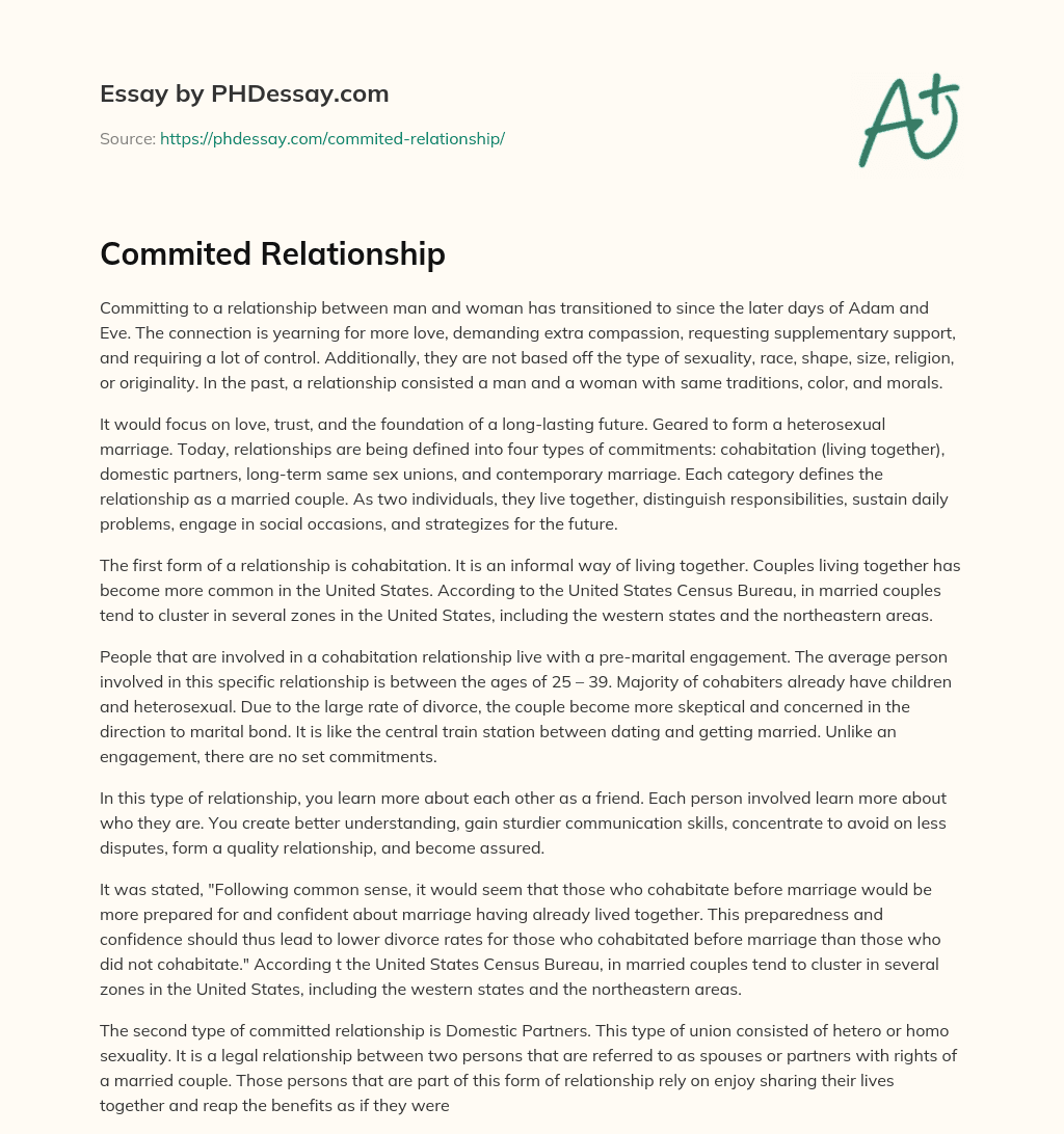 Commited Relationship essay