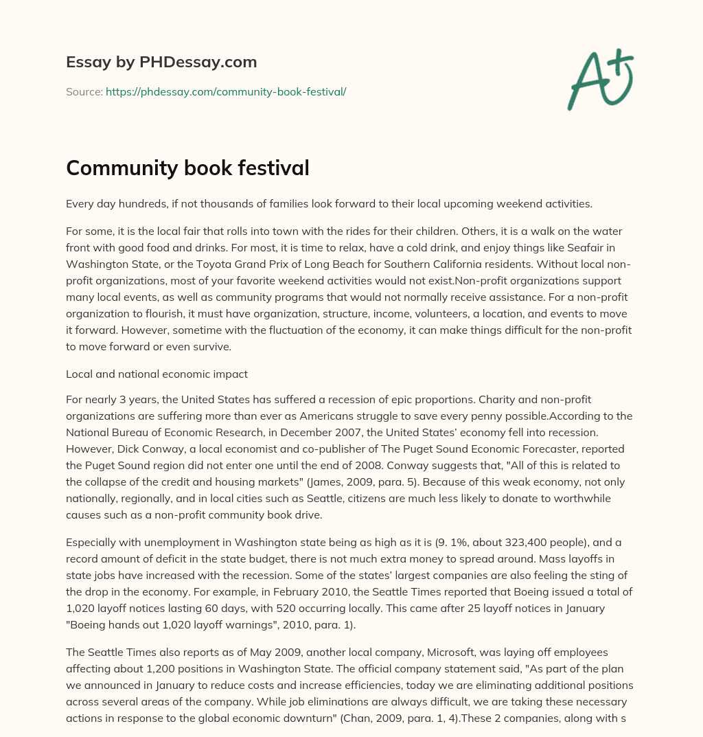Community book festival essay