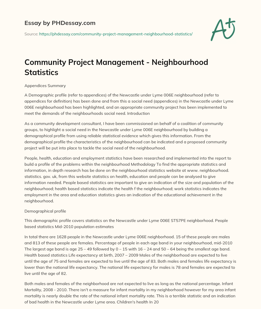 how to improve the community spirit in your neighbourhood essay