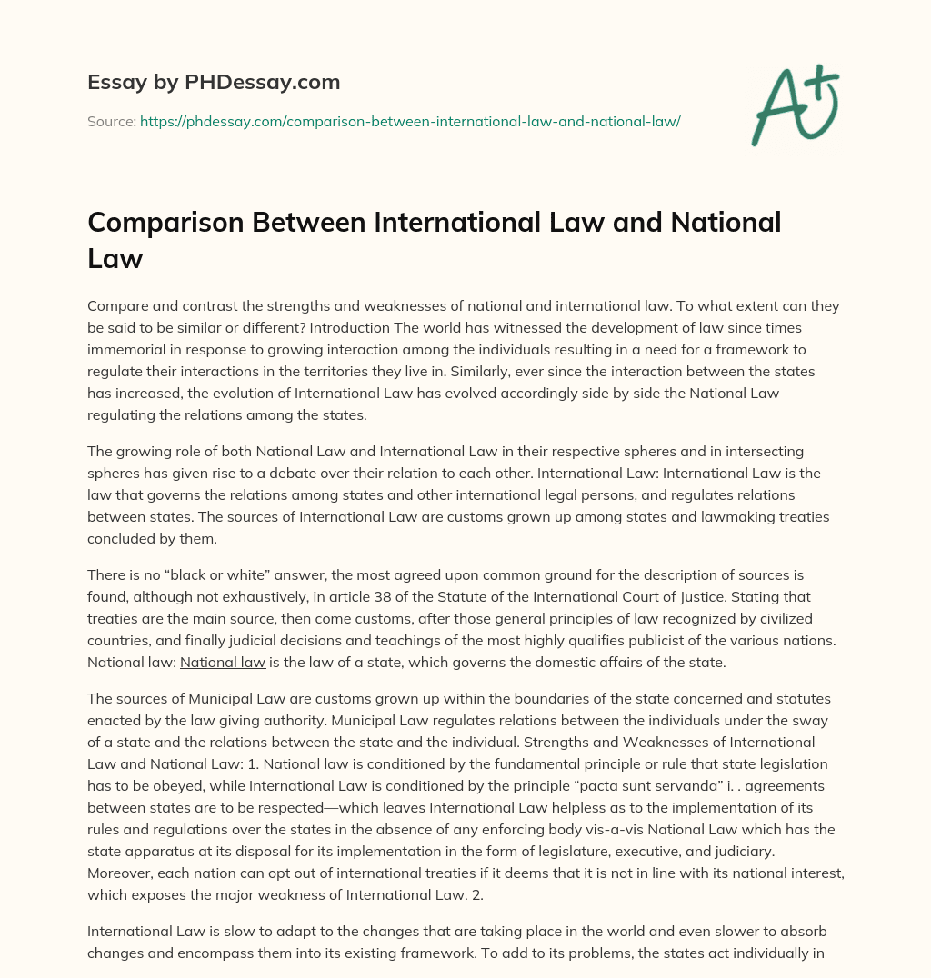 comparison-between-international-law-and-national-law-phdessay