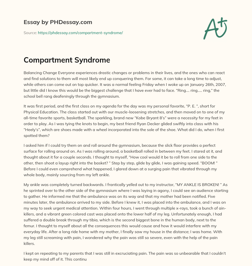 Compartment Syndrome essay