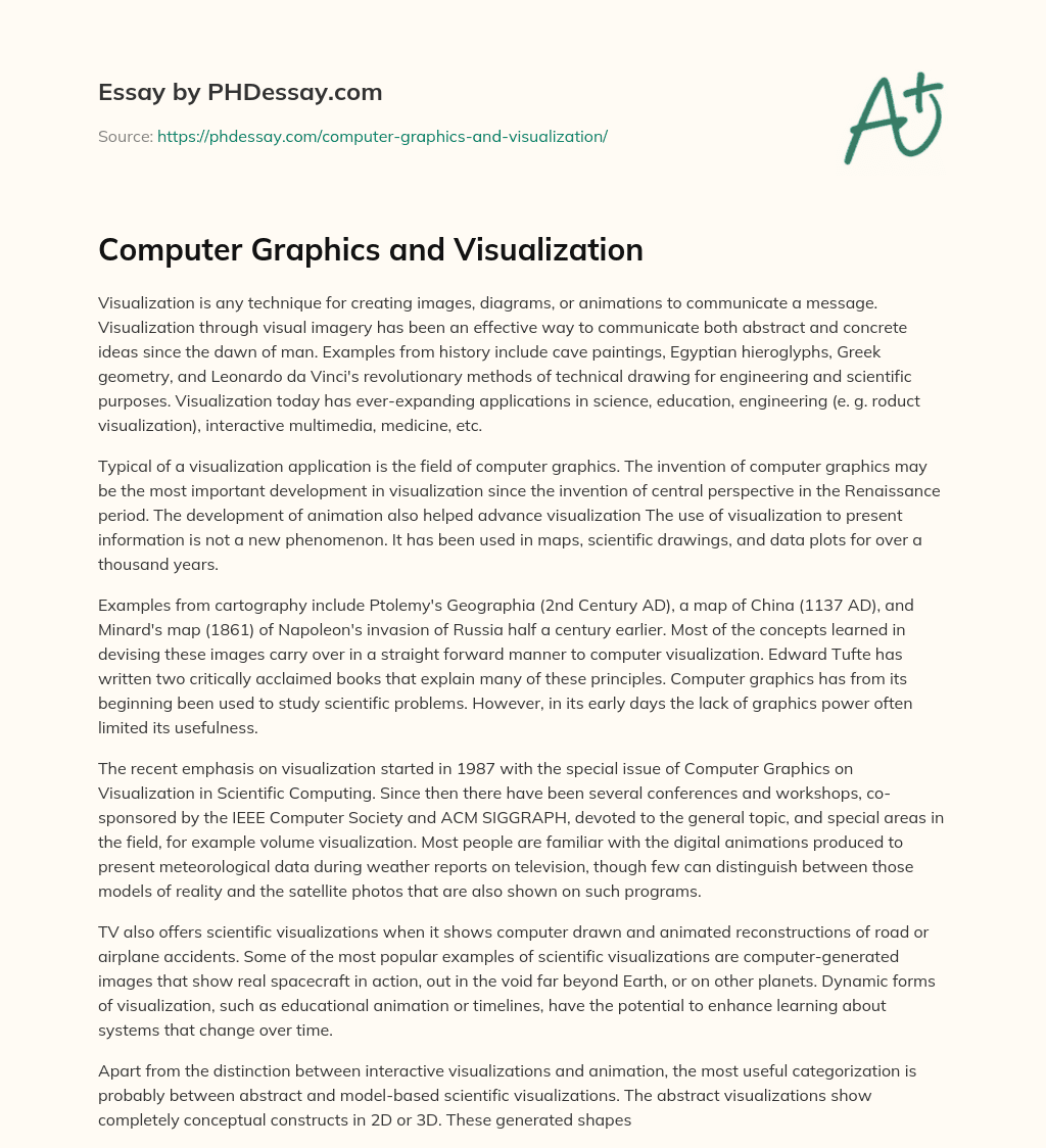 essay on computer graphics