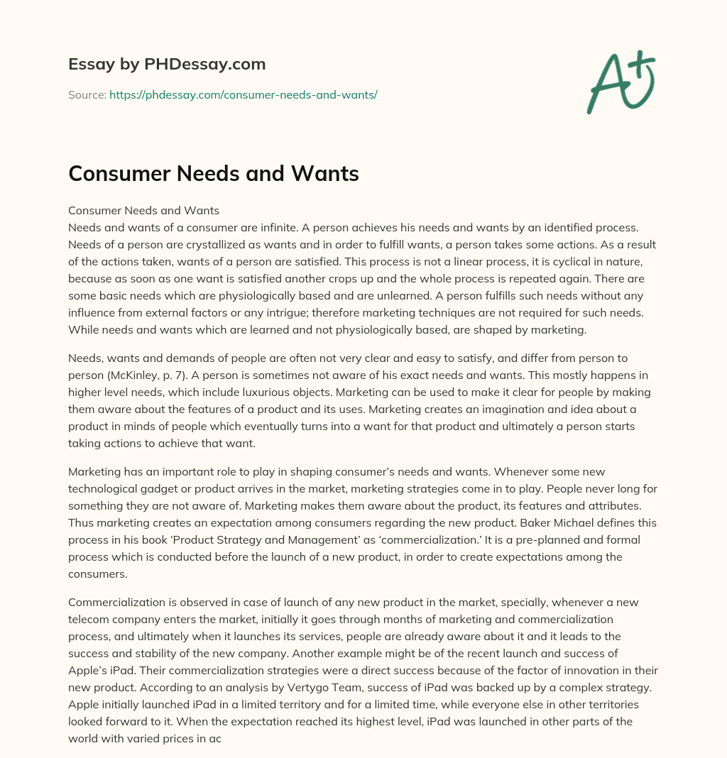 consumer health essay