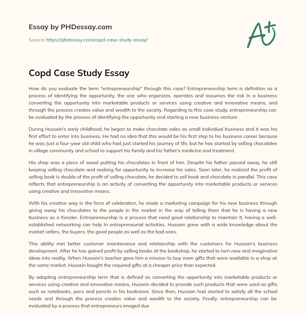 copd case study uk essay