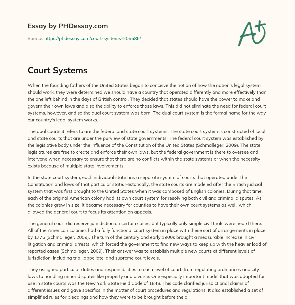 Court Systems essay