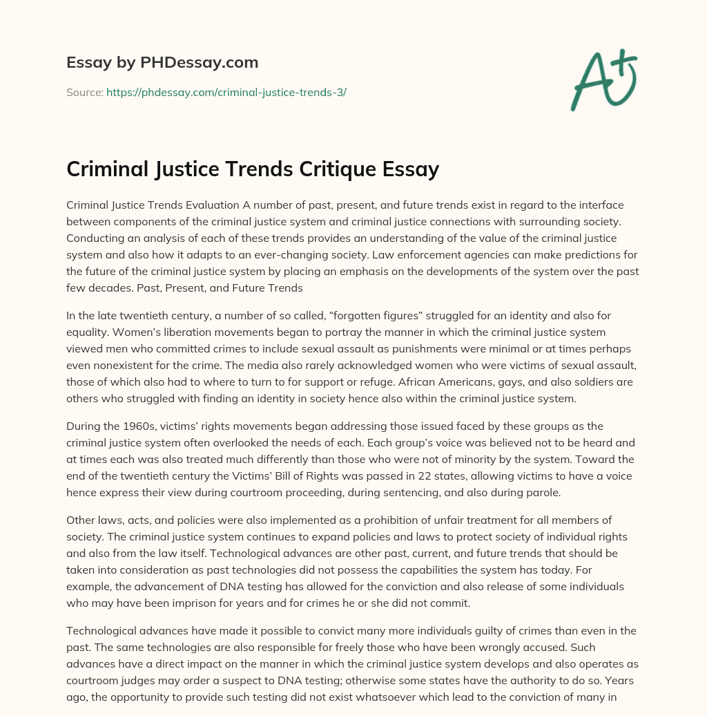 essay on criminal justice reform