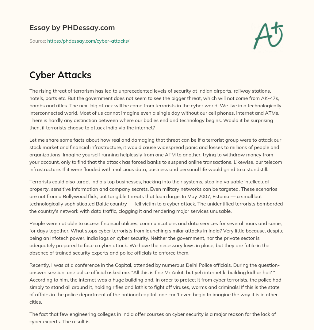 Cyber Attacks essay