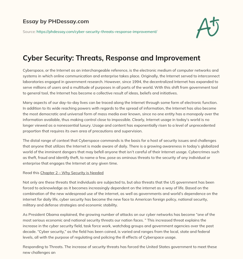 essay on cyber threats