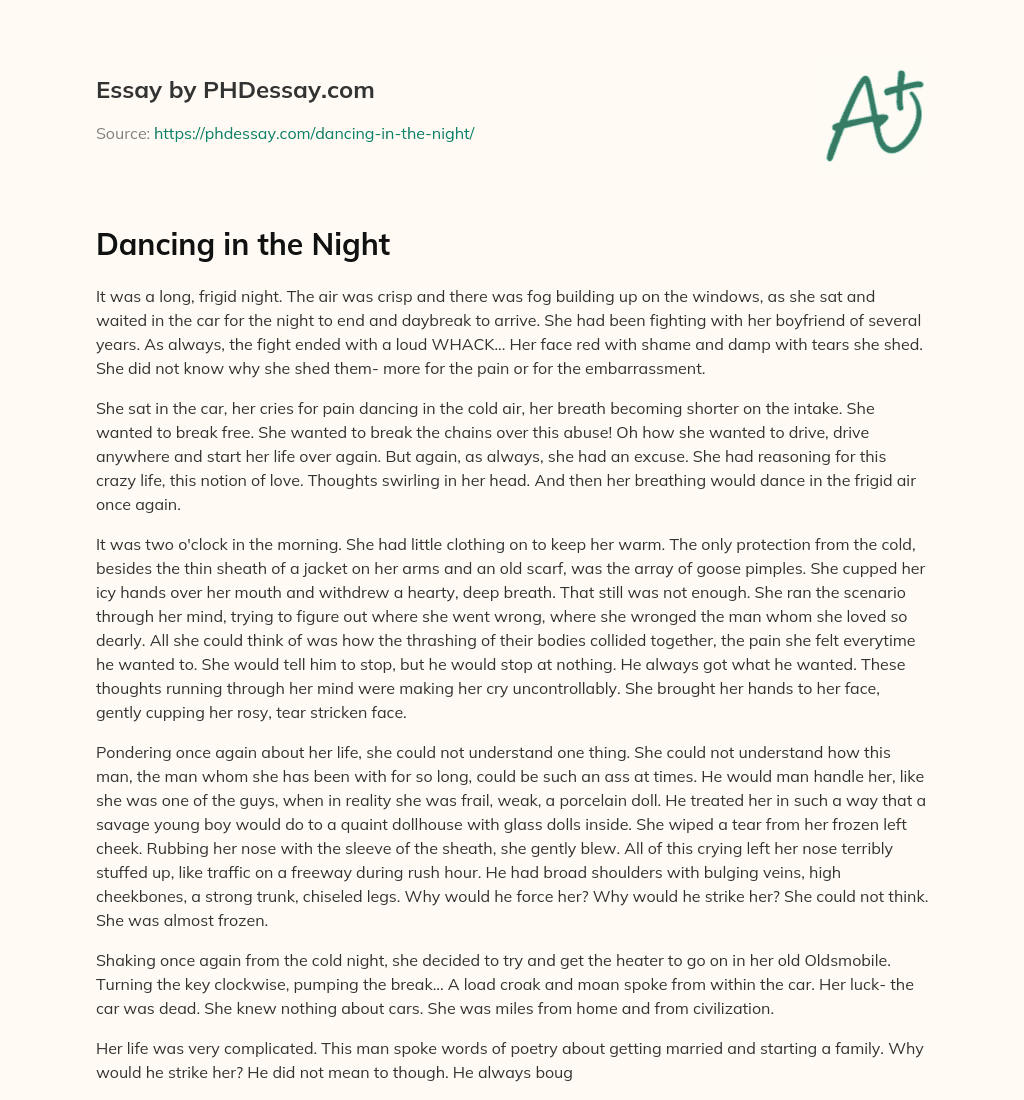 Dancing in the Night essay