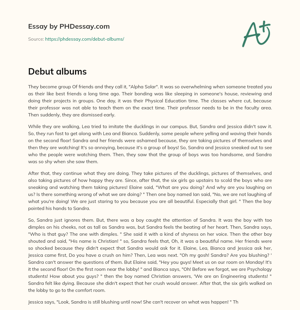 Debut albums essay