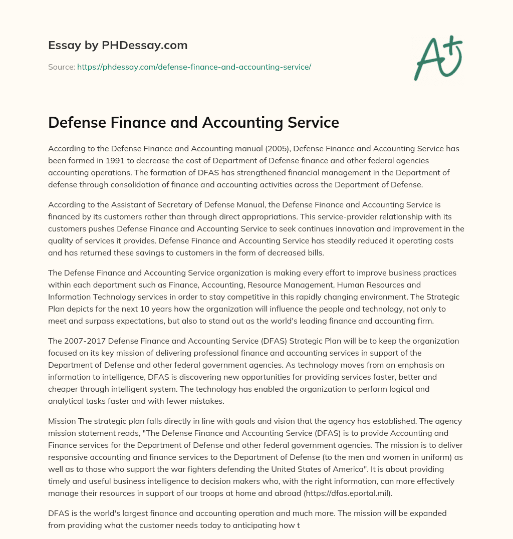 Defense Finance And Accounting Service 0520