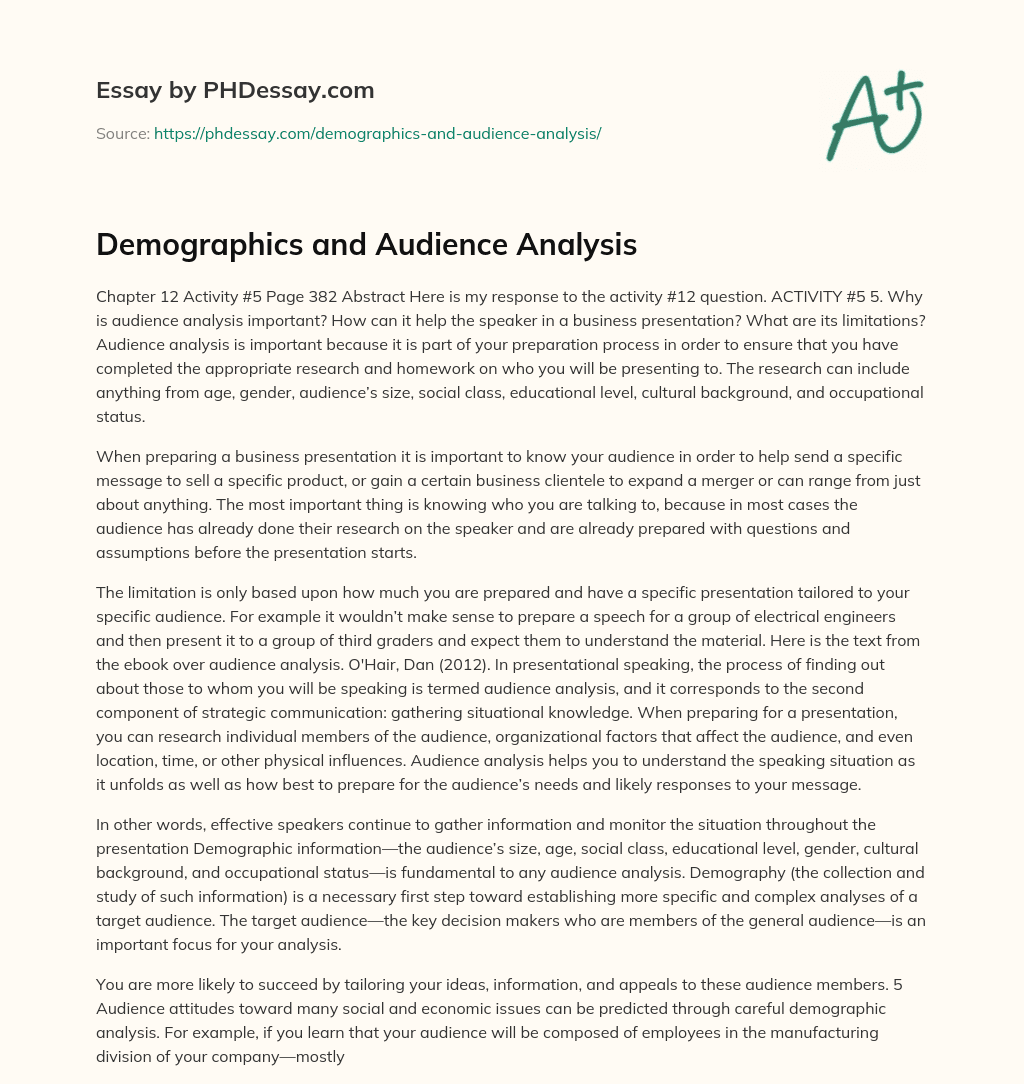 demographics-and-audience-analysis-phdessay