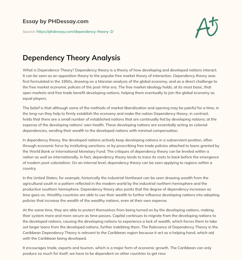 dependency theory in africa essay