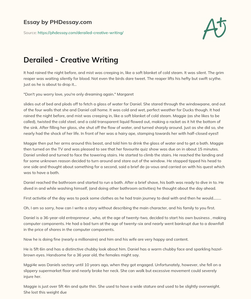 Derailed – Creative Writing essay