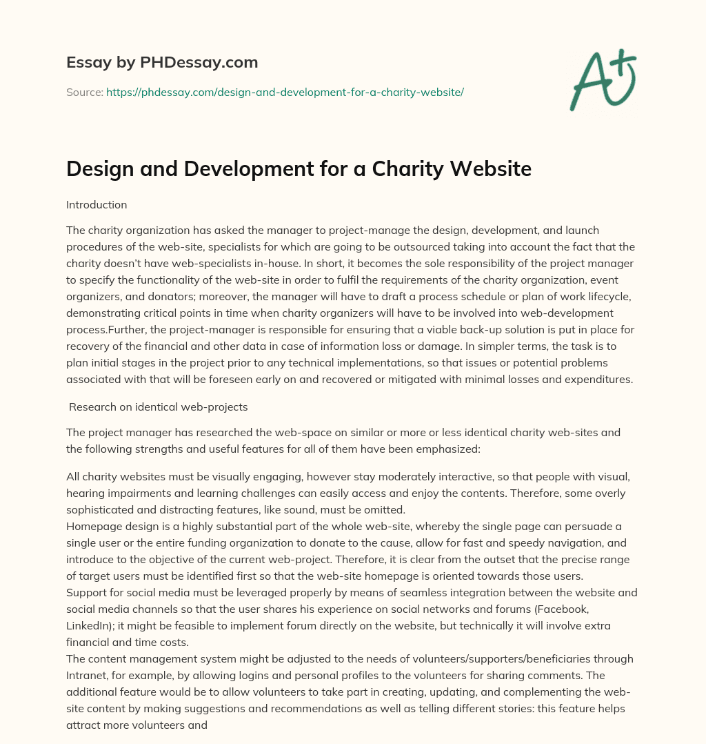 essay on charity vs development