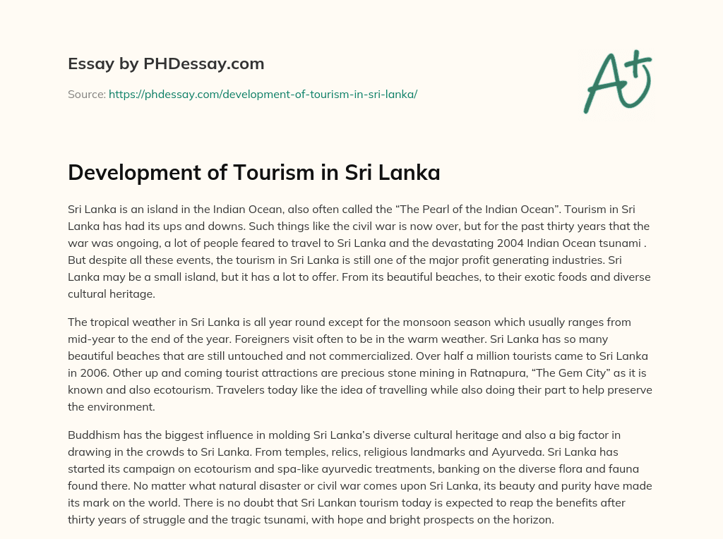 eco tourism in sri lanka essay
