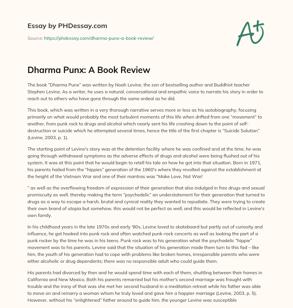 Dharma Punx: A Book Review essay