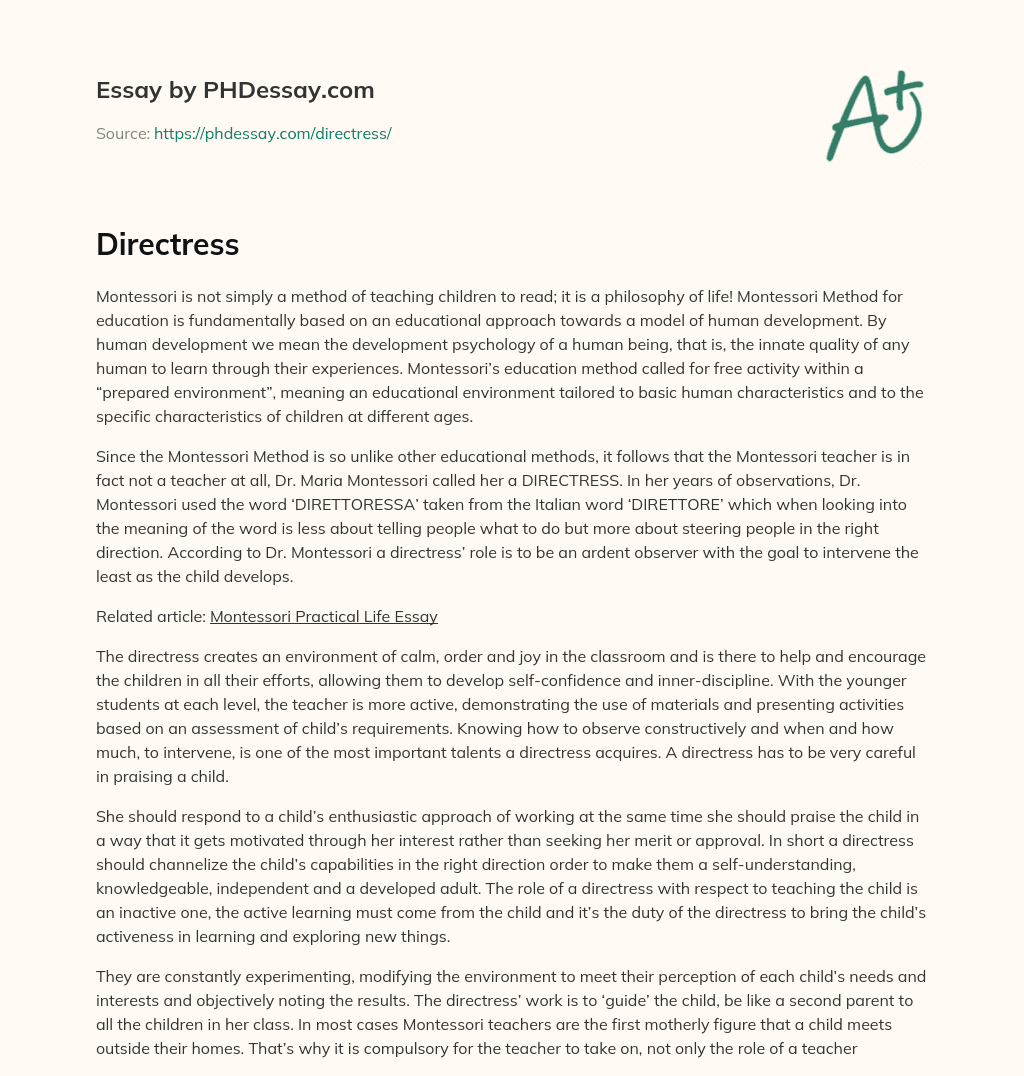 A Philosophy of Life and Human Development essay