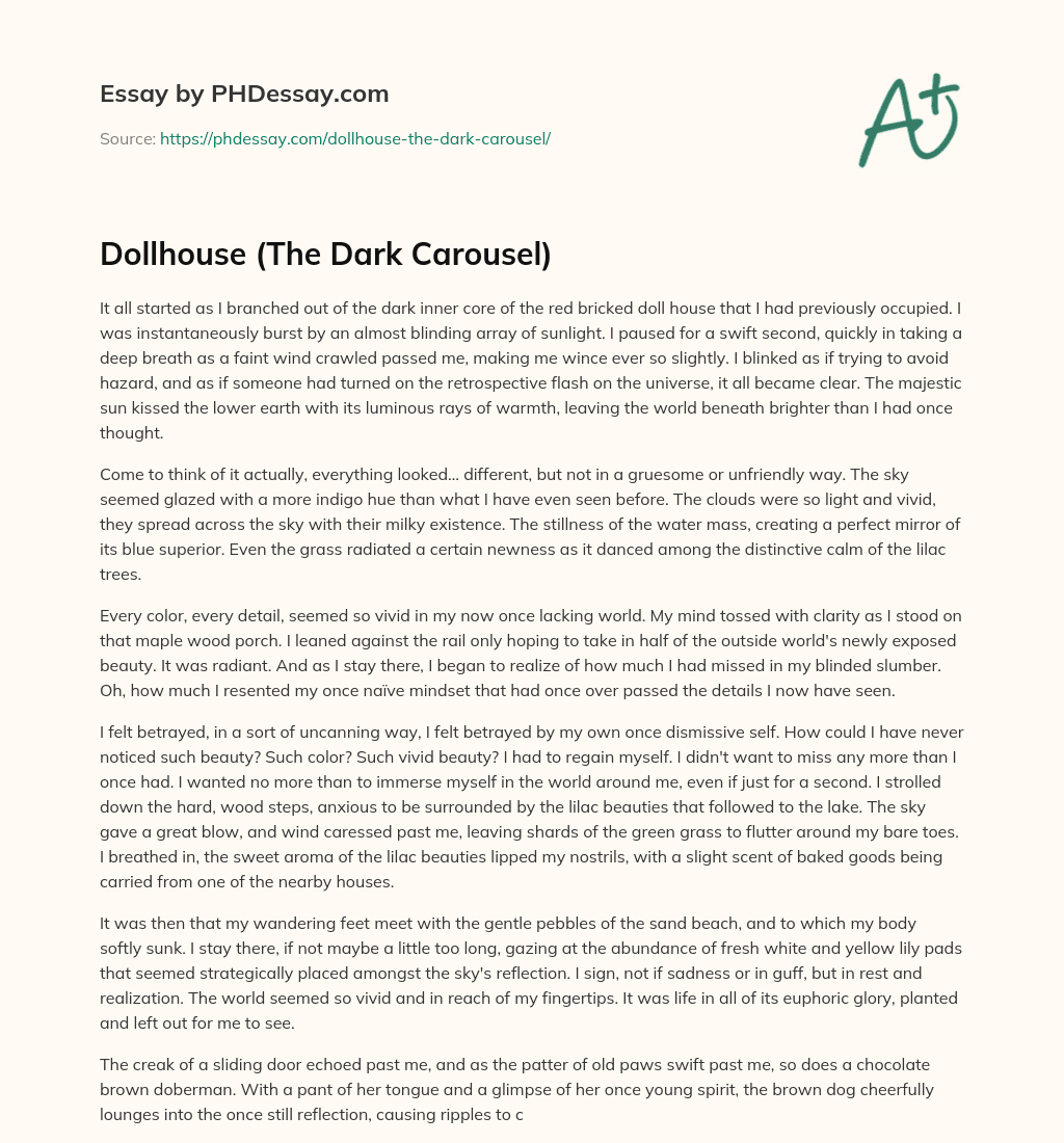 Dollhouse (The Dark Carousel) essay