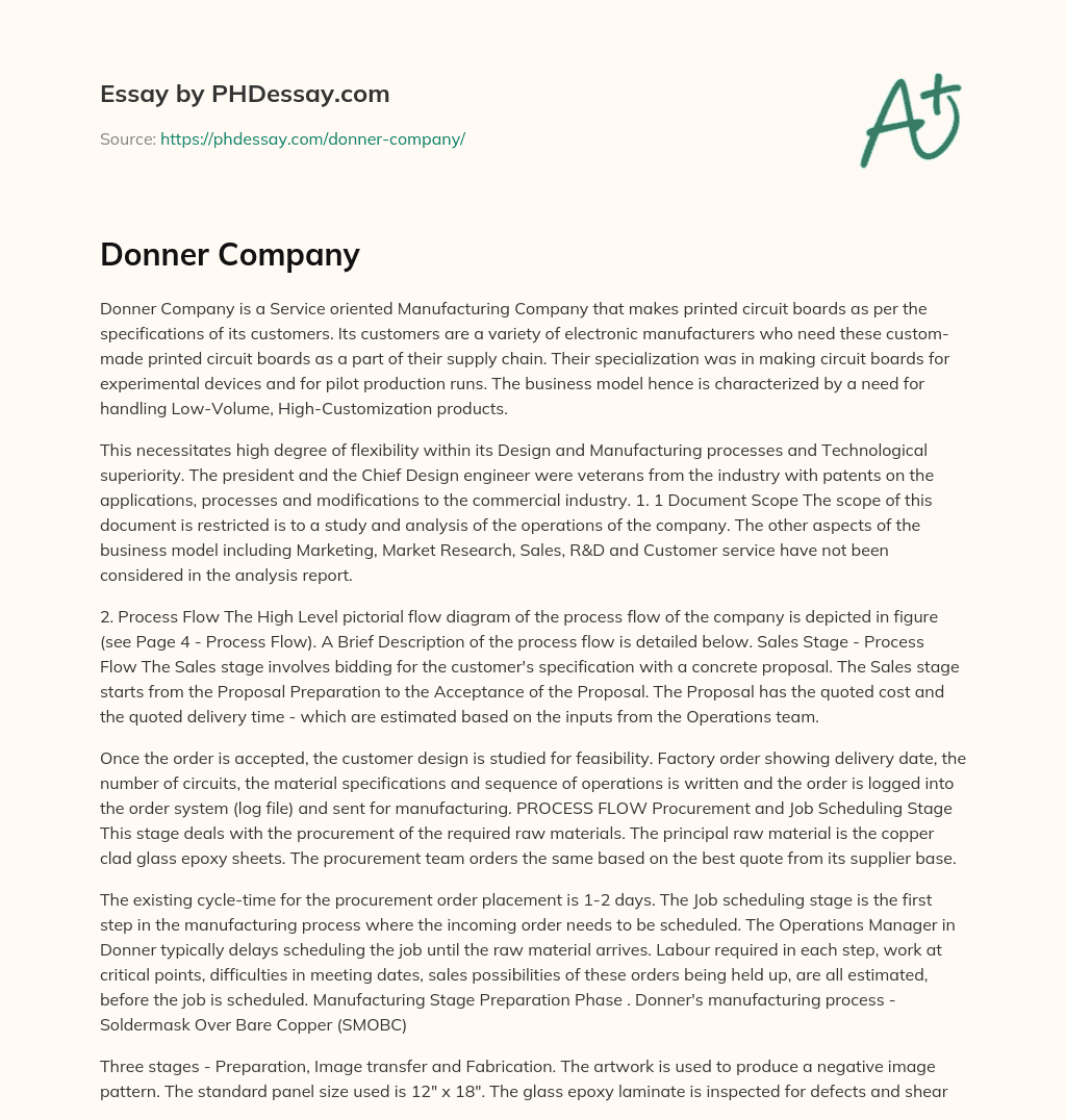 Donner Company essay