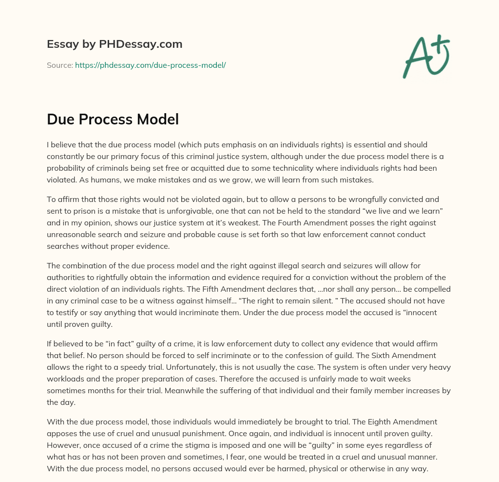 due process model essay