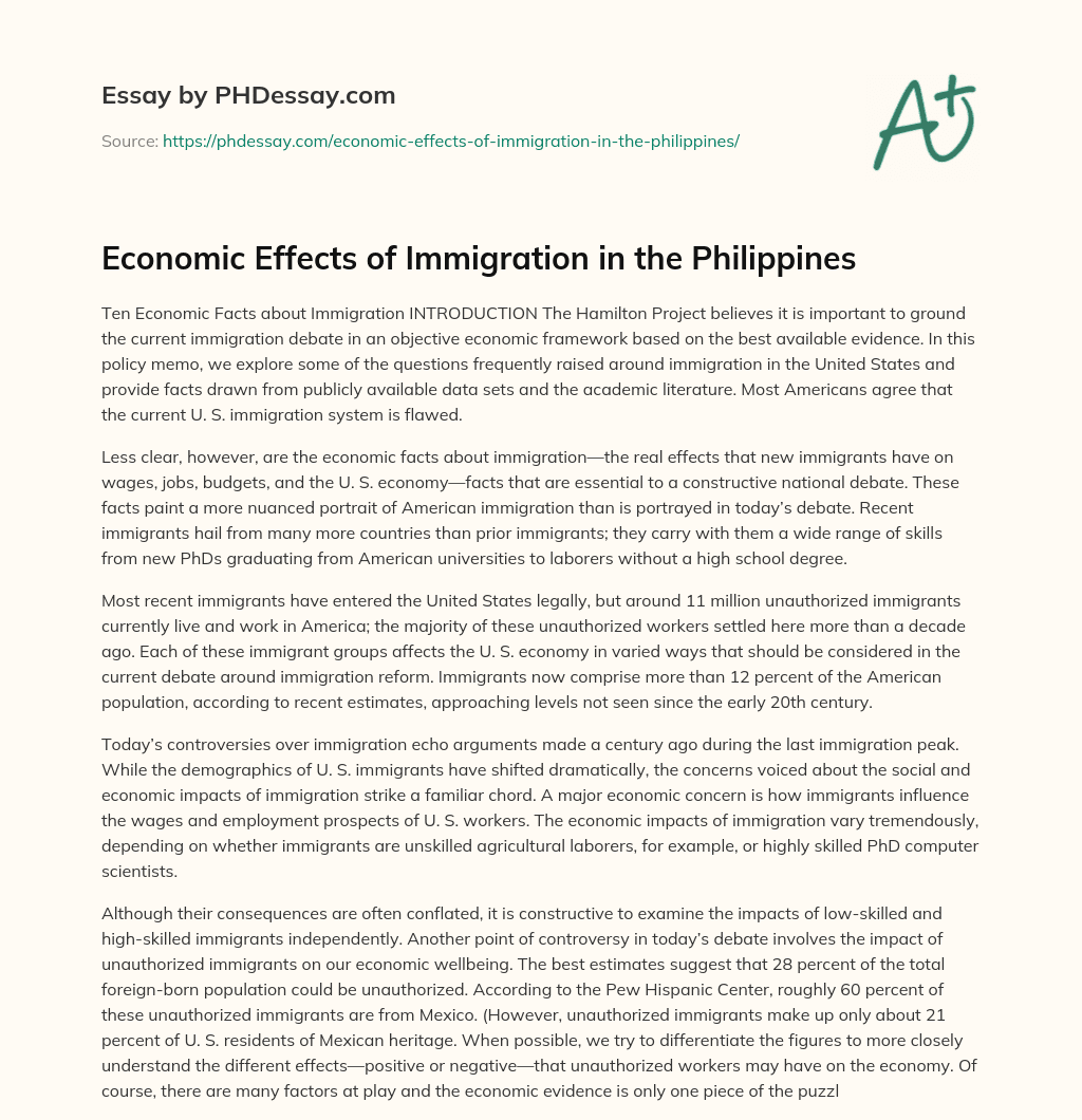 essay about migration in the philippines