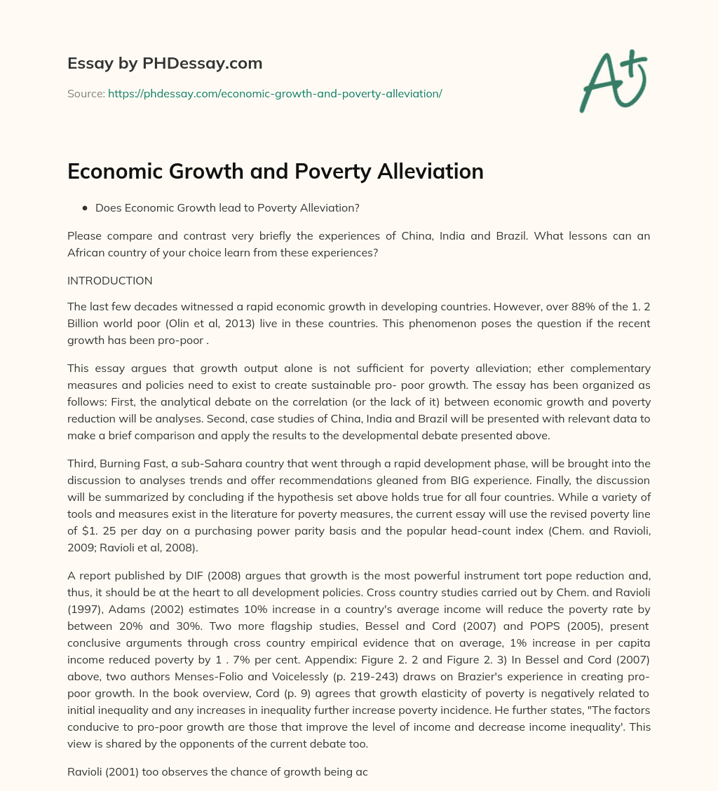 dissertations on poverty alleviation