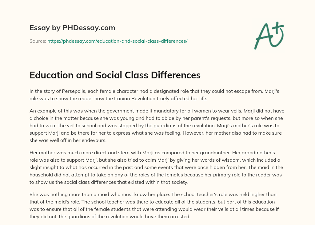 social class in education essay