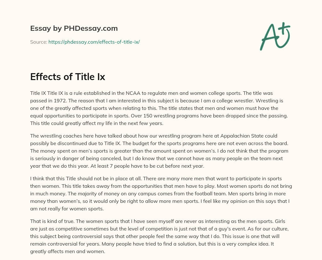 title ix essay topics