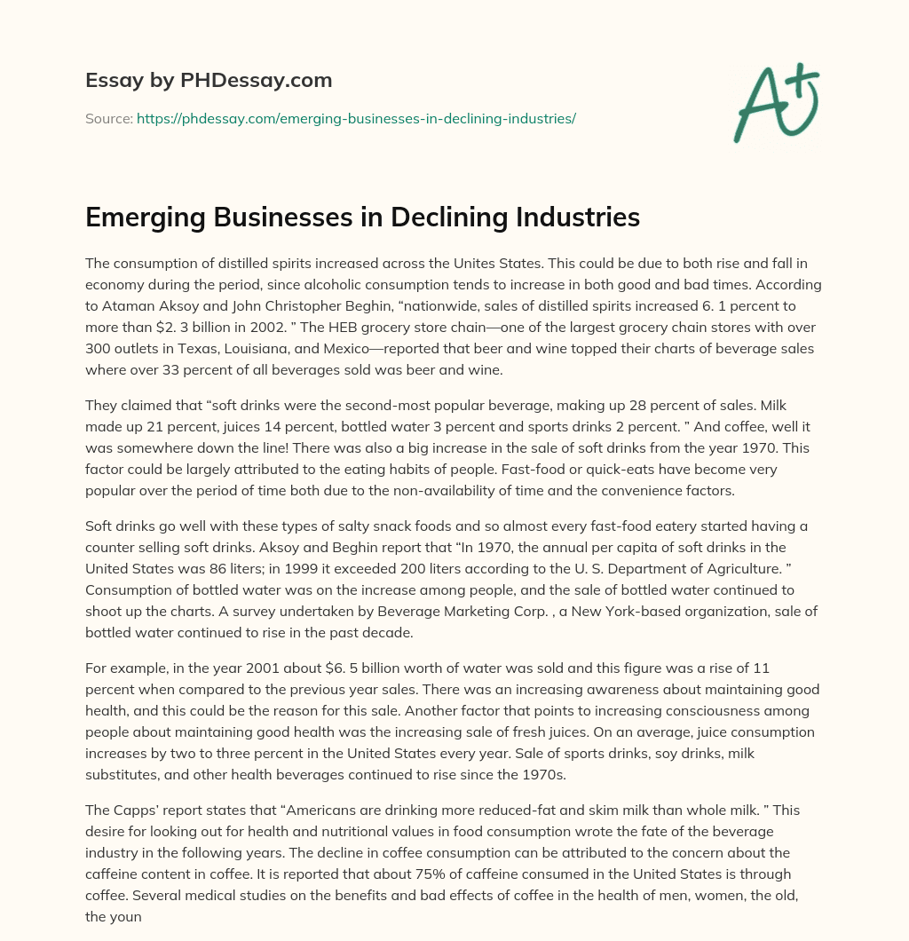 Emerging Businesses in Declining Industries essay