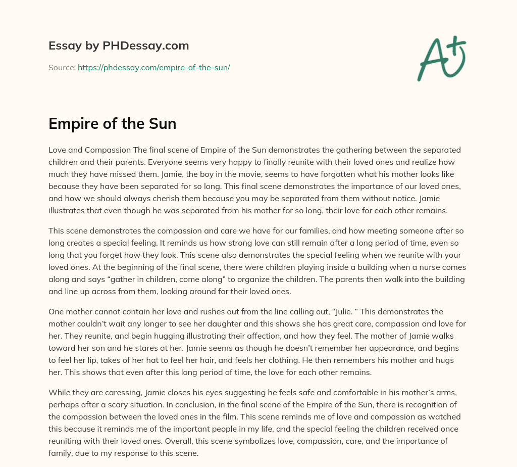 Empire of the Sun essay