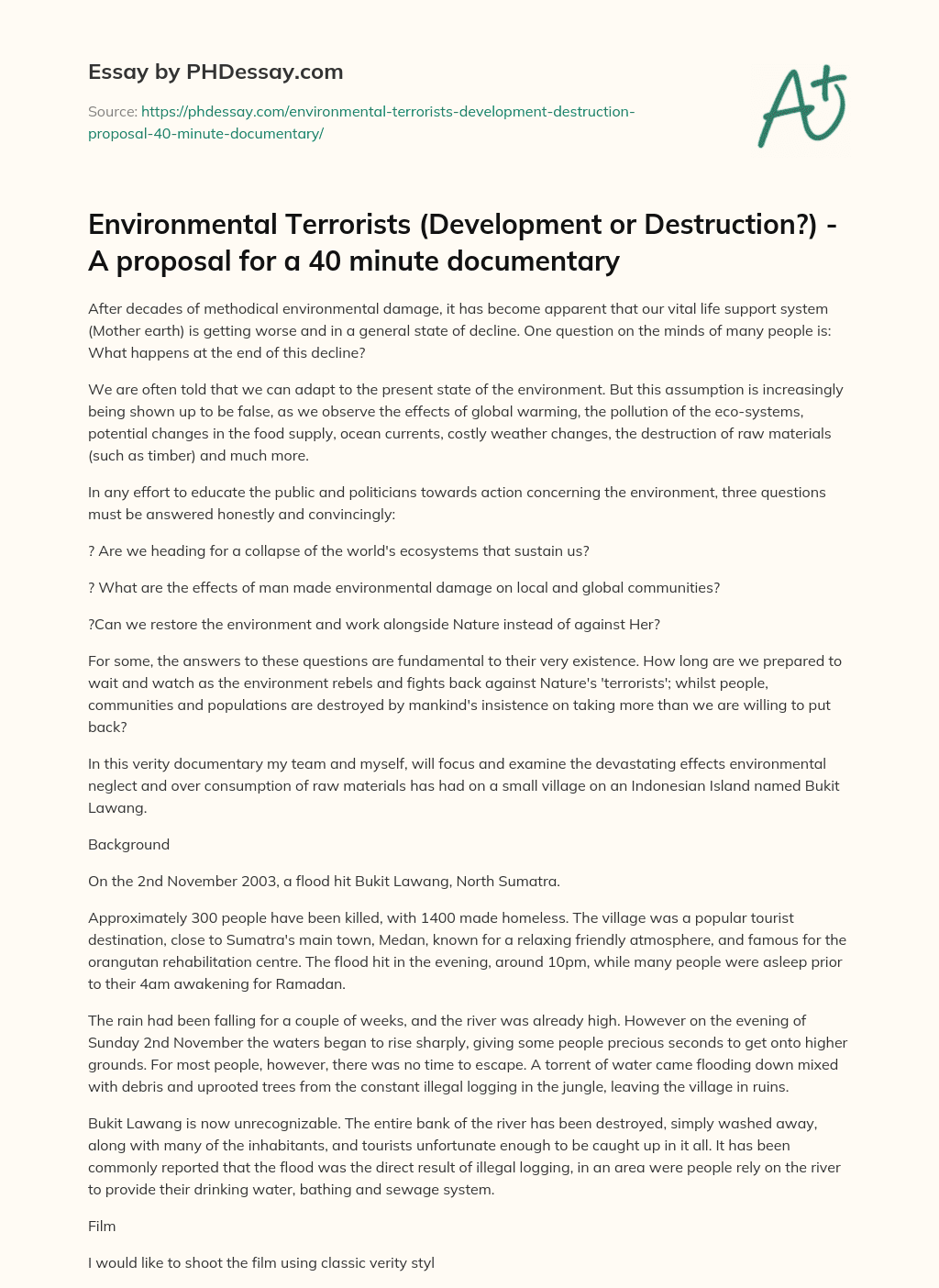 The Decline of Mother Earth and the Urgent Need for Action essay