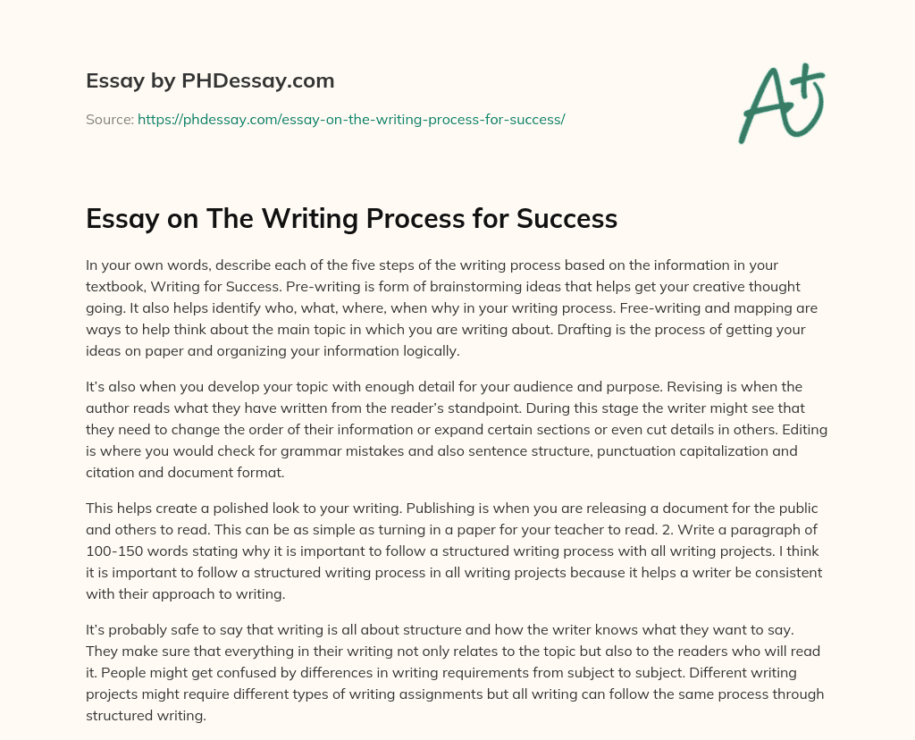 Essay on The Writing Process for Success essay