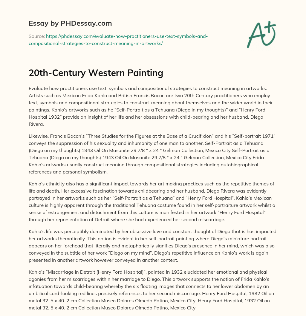 20th-Century Western Painting essay