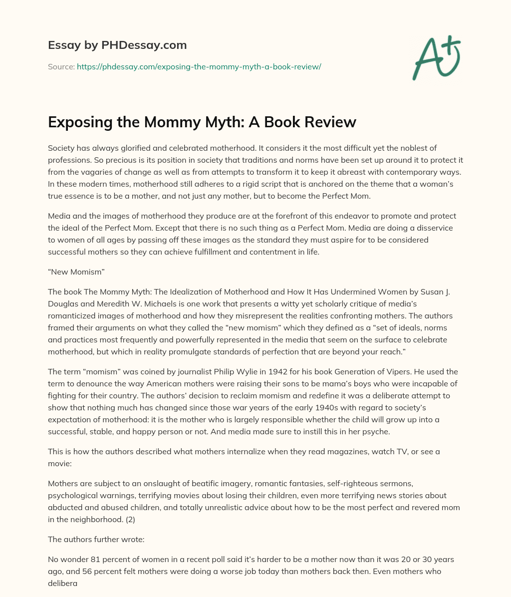 Exposing the Mommy Myth: A Book Review essay