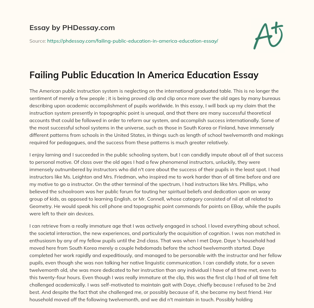 public education essay