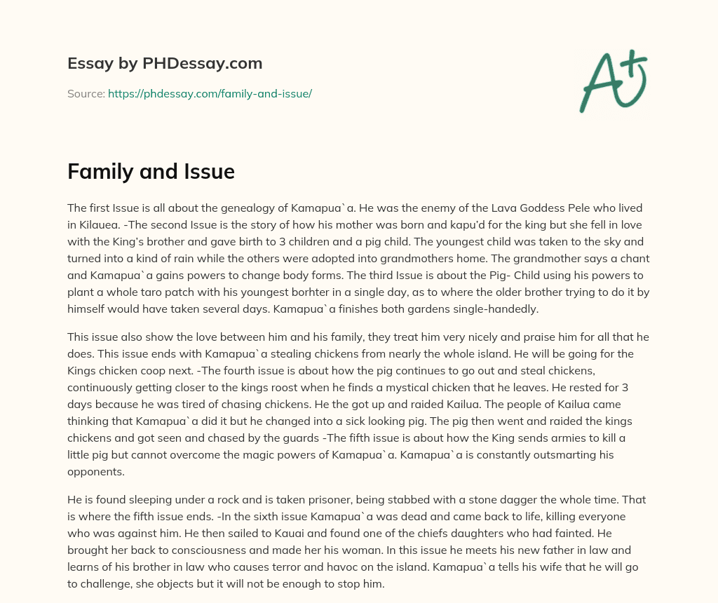 essay on family issues