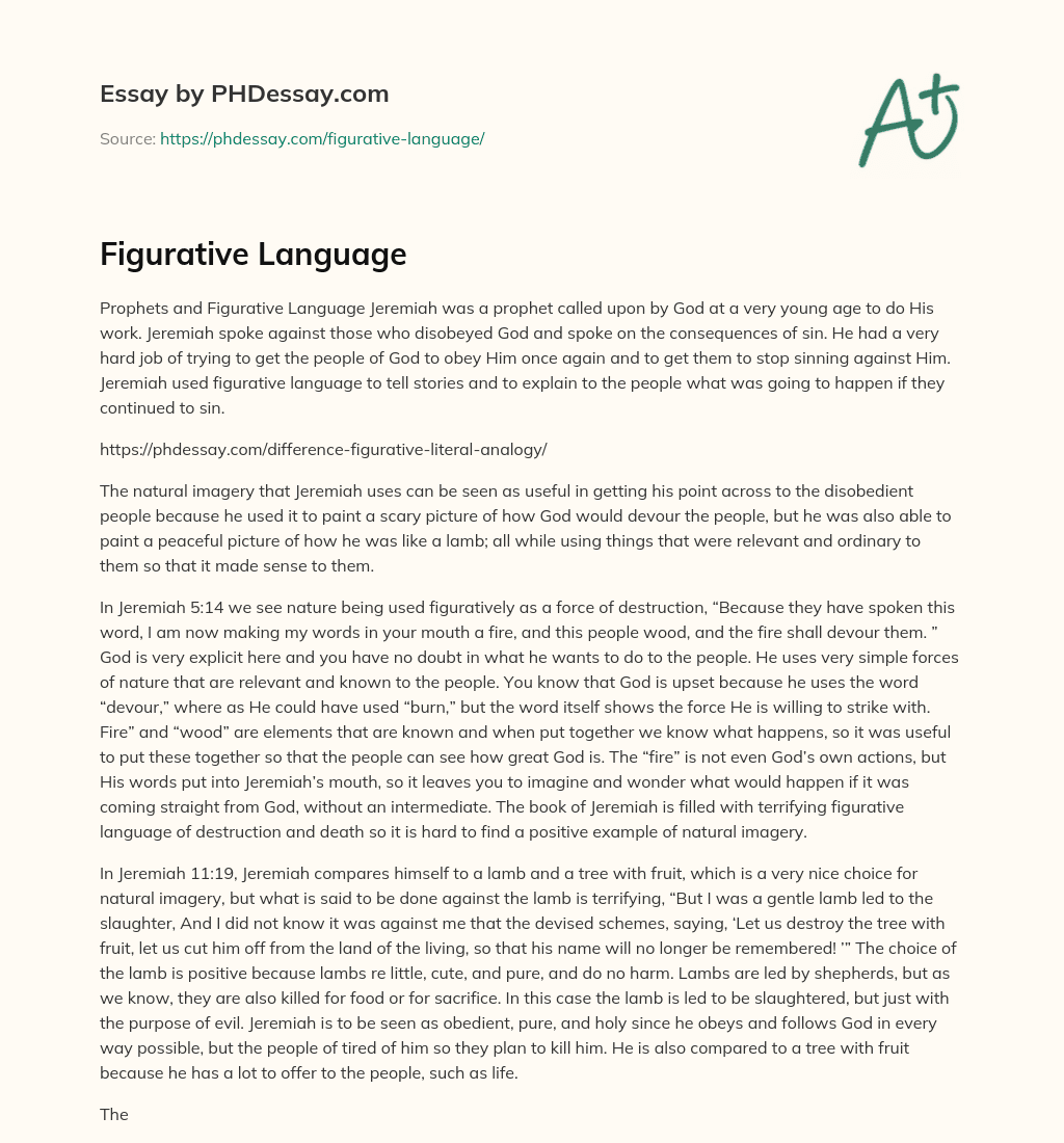 Figurative Language essay