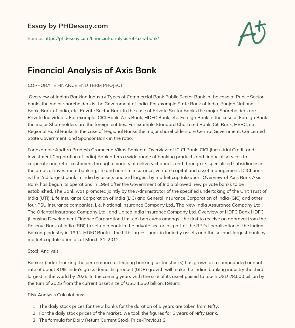 research paper on axis bank