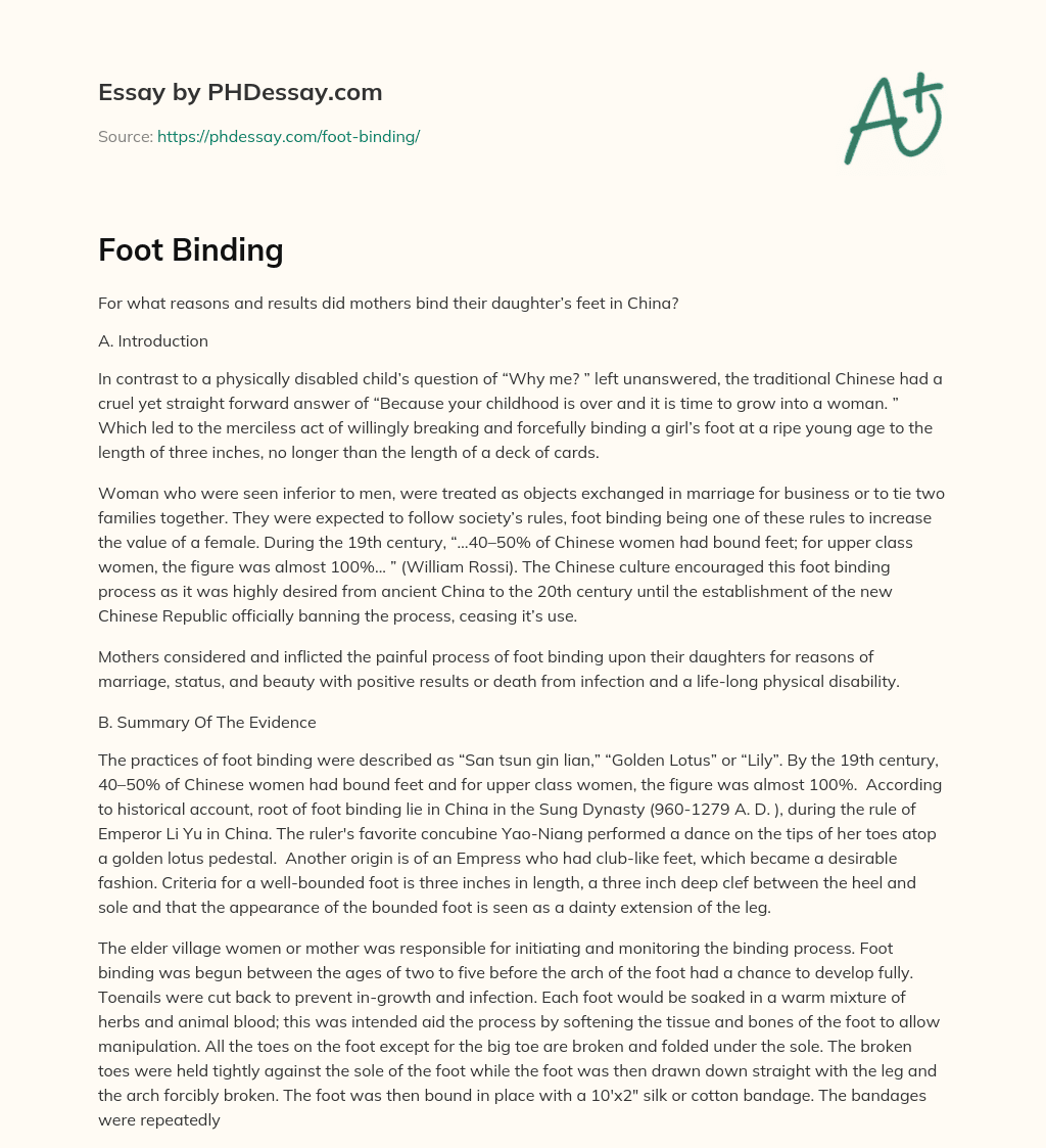 Foot Binding